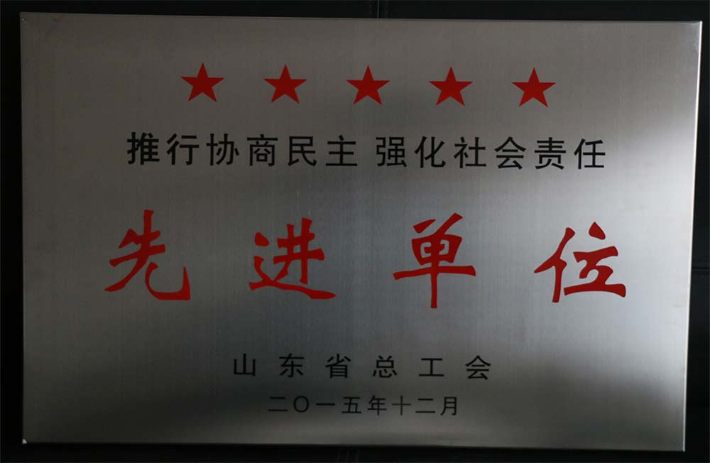 2015年12月榮獲推行協(xié)商民主、強化社會責任先進單位